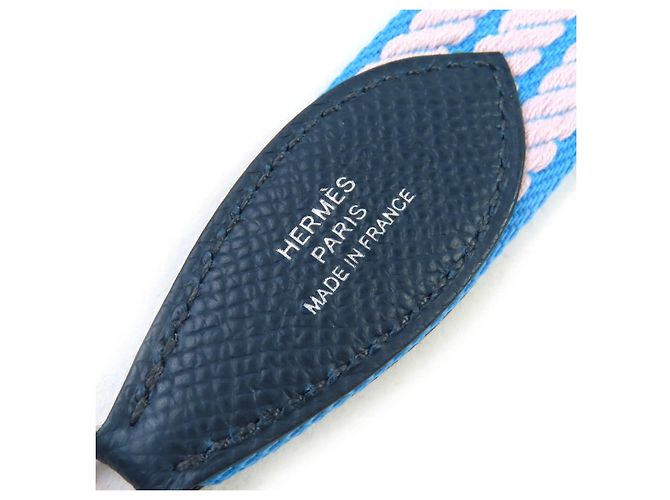 Hermès Tracolla in tela Hermes Kaval To-Go Blu - vista 5