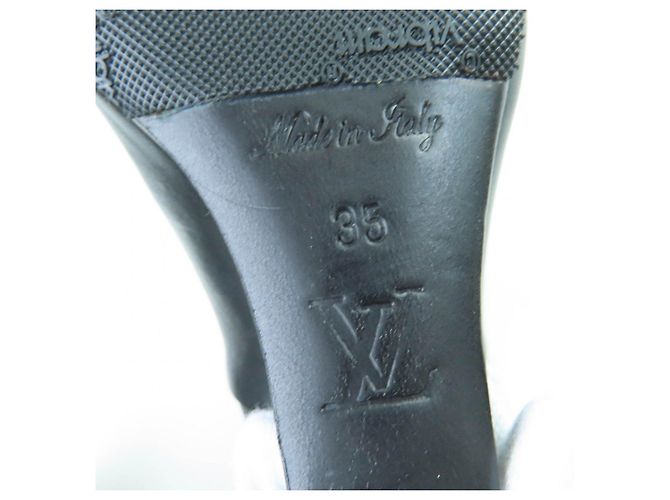 Botines cortos de cuero Louis Vuitton Negro - vista 11
