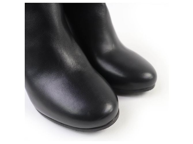 Botines cortos de cuero Louis Vuitton Negro - vista 7