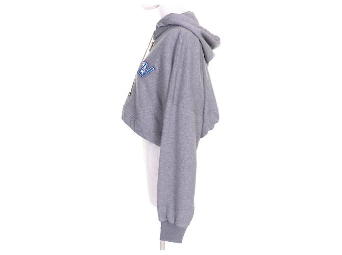Louis Vuitton LV Flight Mode Cropped Hoodie Grau - Ansicht 2