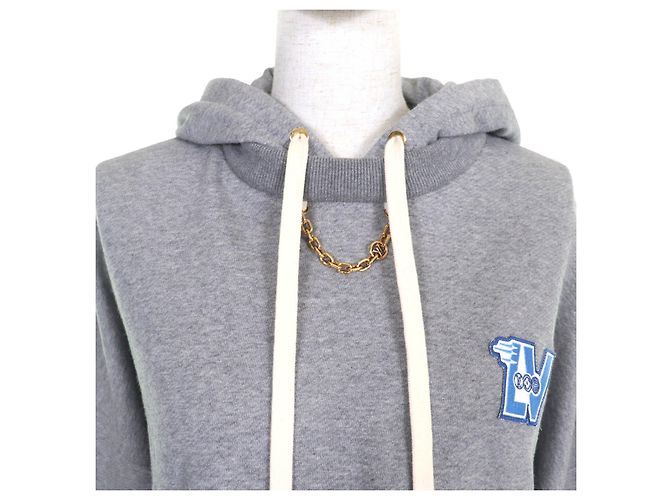 Louis Vuitton LV Flight Mode Cropped Hoodie Grau - Ansicht 4