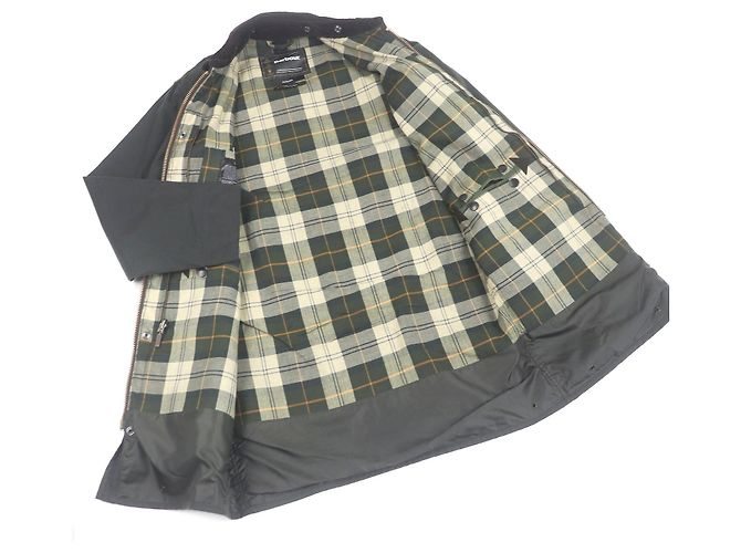 Autre Marque Barbour BORDER WAX JACKET Chaqueta de algodón encerado Verde Caqui - vista 3