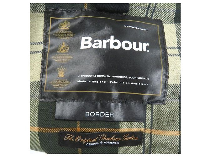 Autre Marque Barbour BORDER WAX JACKET Chaqueta de algodón encerado Verde Caqui - vista 7