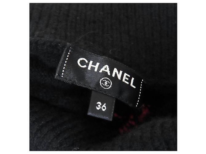 Chanel COCO Mark Kaschmirstrickpullover Schwarz - Ansicht 7