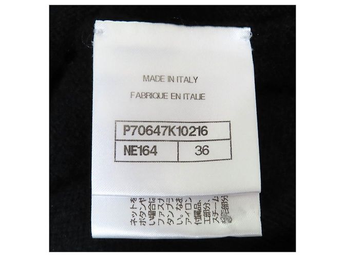 Chanel COCO Mark Kaschmirstrickpullover Schwarz - Ansicht 8