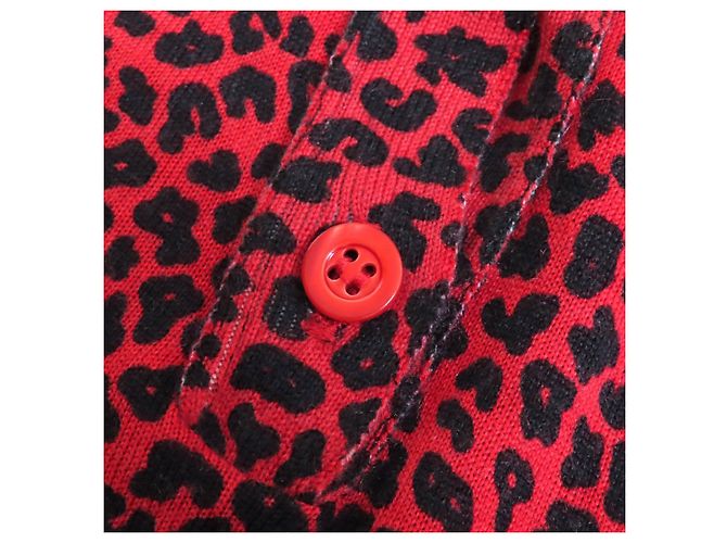 Punto de cachemira Christian Dior con estampado de leopardo y bordado de abeja Negro Roja - vista 6