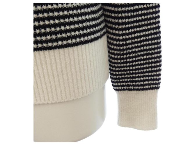 Top de punto Chanel Negro Blanco Azul - vista 7
