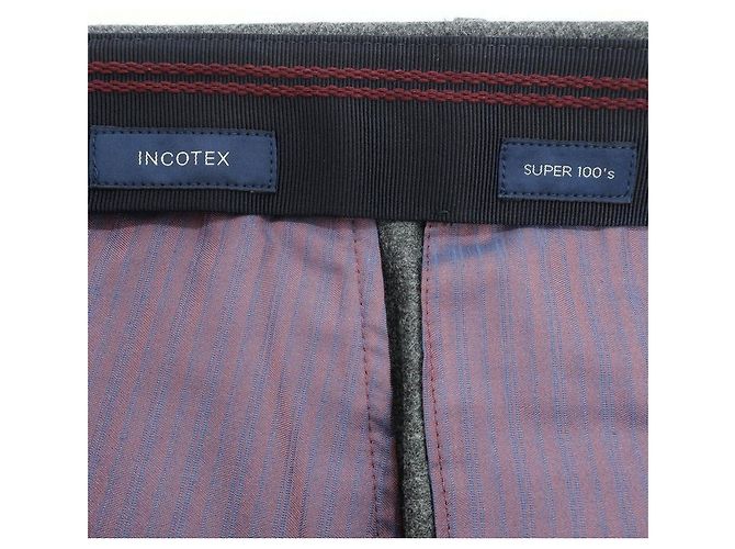 Autre Marque Incotex Anzughose aus Super 100's Wolle Grau - Ansicht 9