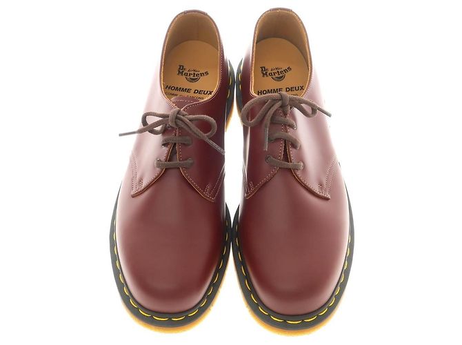 Autre Marque Comme des Garcons Homme Deux × Dr. Martens 1461 Scarpe Derby in pelle Marrone Bordò - vista 2