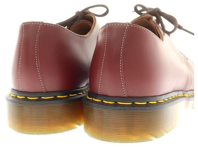 Autre Marque Comme des Garcons Homme Deux × Dr. Martens 1461 Scarpe Derby in pelle Marrone Bordò - vista 5