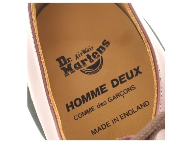 Autre Marque Comme des Garcons Homme Deux × Dr. Martens 1461 Scarpe Derby in pelle Marrone Bordò - vista 7
