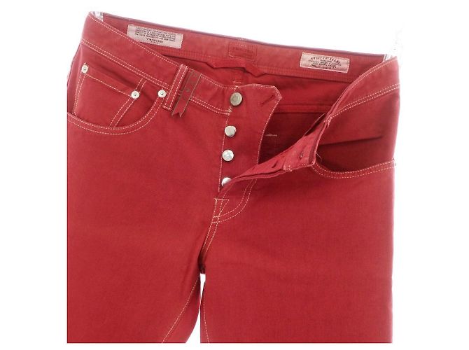 Autre Marque G.T.A TWISTED 5-Pocket-Hose aus Stretch-Baumwolle und Polyester Rot - Ansicht 3