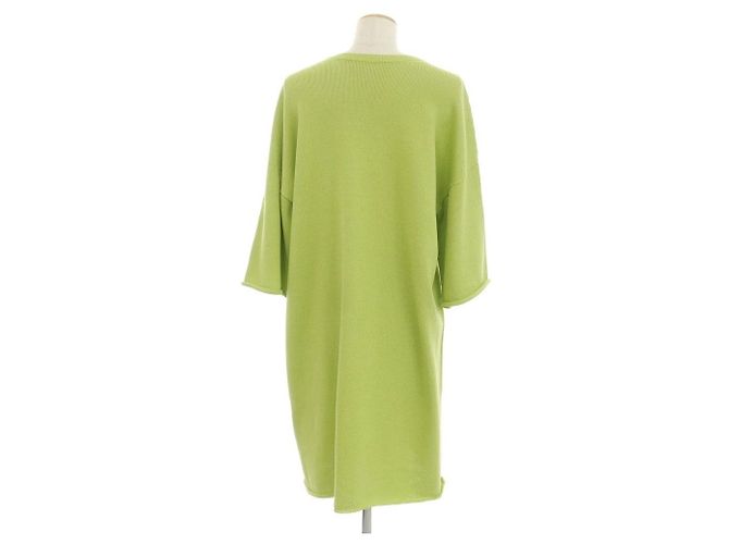Vestido de punto de algodón Issey Miyake Verde Verde claro - vista 2