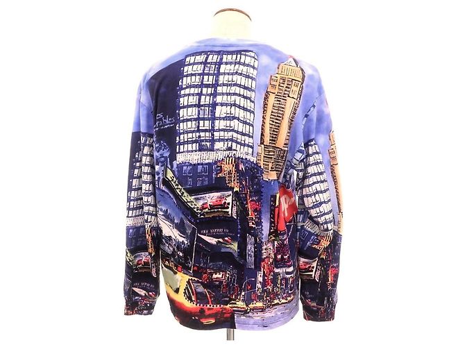 Top de manga larga Supreme Skyline Sequin de algodón Púrpura - vista 2