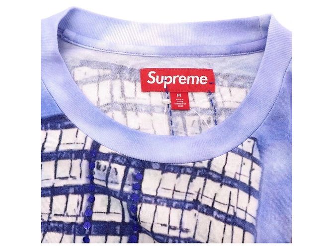 Top de manga larga Supreme Skyline Sequin de algodón Púrpura - vista 3