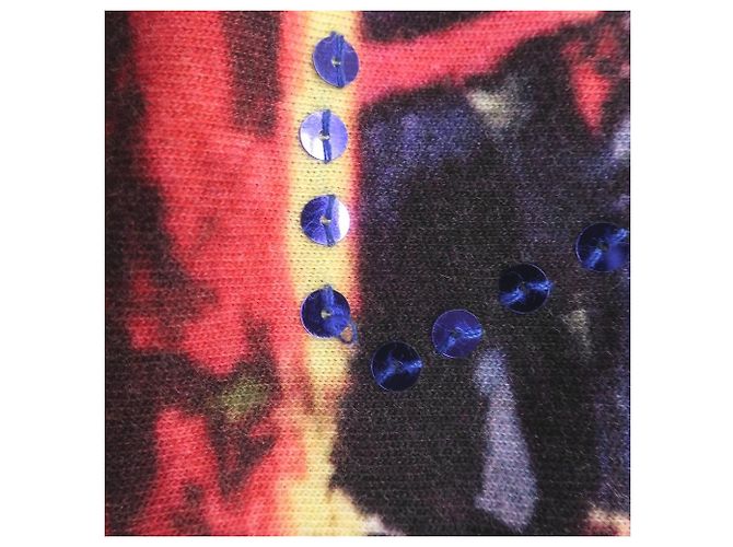 Top de manga larga Supreme Skyline Sequin de algodón Púrpura - vista 7