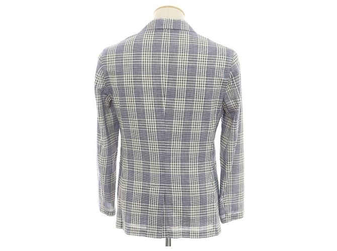 Autre Marque Chaqueta casual de algodón a cuadros Giannetto Púrpura - vista 3
