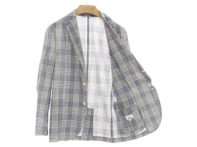 Autre Marque Chaqueta casual de algodón a cuadros Giannetto Púrpura - vista 4