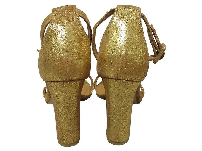Autre Marque Sandali in pelle PIPPICHIC Marrone D'oro - vista 2