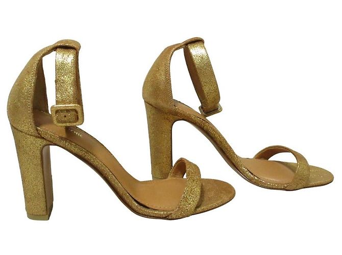 Autre Marque Sandali in pelle PIPPICHIC Marrone D'oro - vista 3