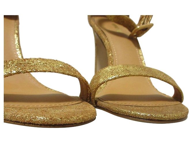 Autre Marque Sandali in pelle PIPPICHIC Marrone D'oro - vista 6
