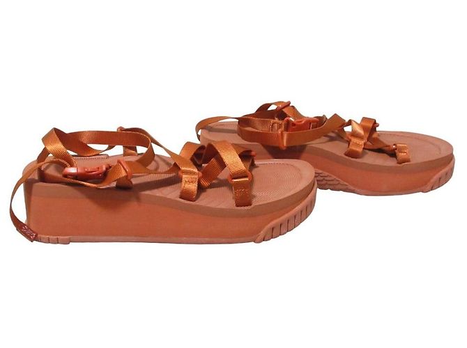 Autre Marque Sandálias de plataforma Shaka Nadal Laranja - vista 3