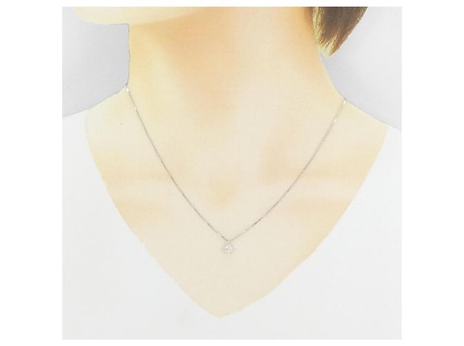 Autre Marque Collana in oro bianco Au750 e diamanti Argento - vista 6
