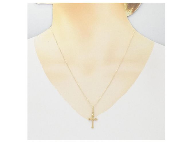 Autre Marque Collana con Croce Au750 D'oro - vista 5