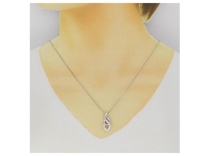 Autre Marque Collana di Diamanti PT900 PT850 Argento - vista 6