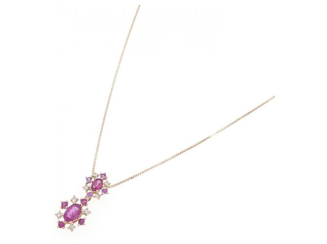 Autre Marque Collana in zaffiri e diamanti Au750 Rosa - vista 2