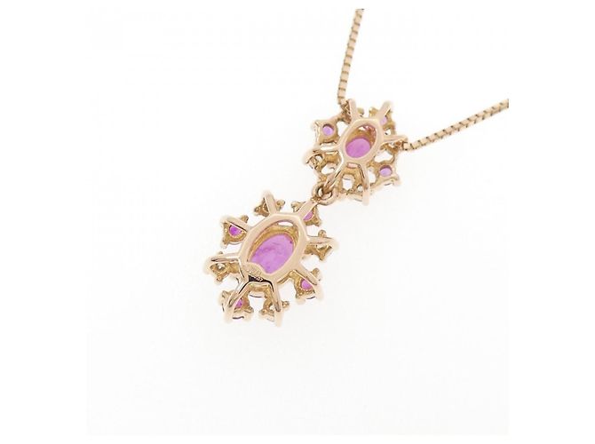 Autre Marque Collana in zaffiri e diamanti Au750 Rosa - vista 4
