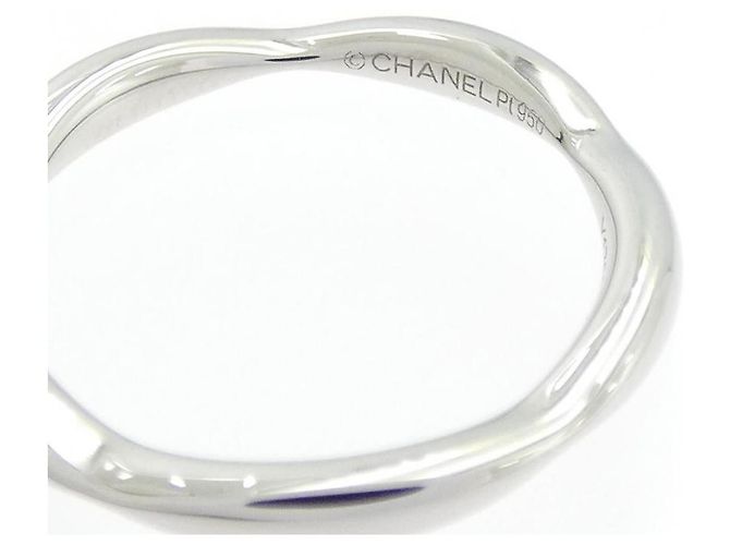Chanel Camellia Half Eternity Ring aus Platin Größe 47 Silber - Ansicht 4