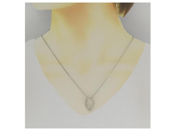 Autre Marque Collana di Diamanti PT900 PT850 Argento - vista 6