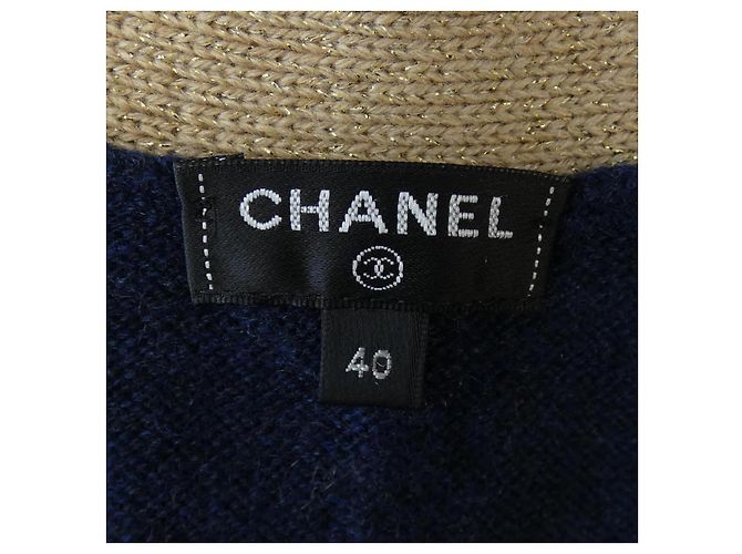 Cárdigan de cachemira Chanel Azul Azul marino - vista 5