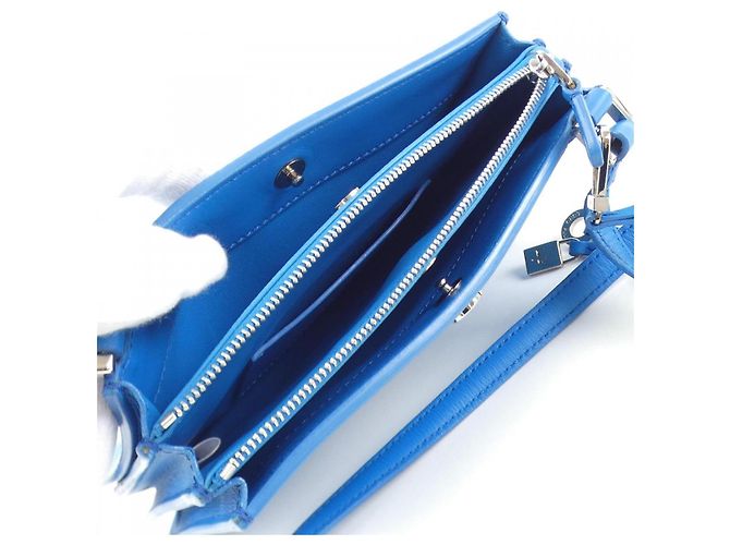 Borsa in pelle Loro Piana Blu - vista 7