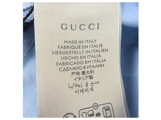 Cappello bucket in cotone con logo ricamato Gucci Blu Blu chiaro - vista 10