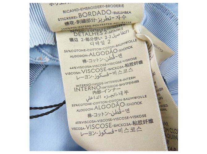 Cappello bucket in cotone con logo ricamato Gucci Blu Blu chiaro - vista 12