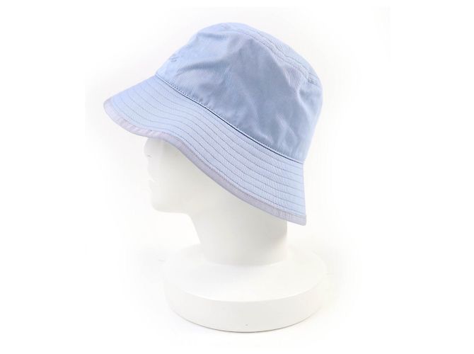 Cappello bucket in cotone con logo ricamato Gucci Blu Blu chiaro - vista 4