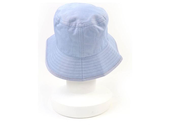 Cappello bucket in cotone con logo ricamato Gucci Blu Blu chiaro - vista 5