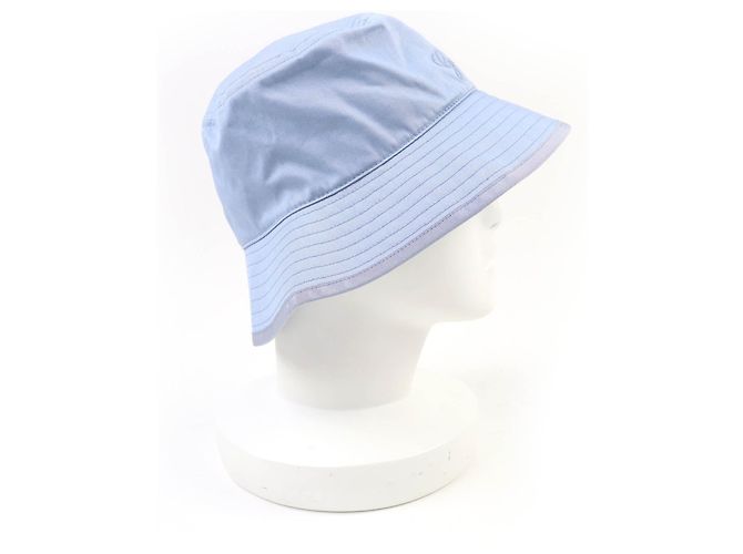 Cappello bucket in cotone con logo ricamato Gucci Blu Blu chiaro - vista 6