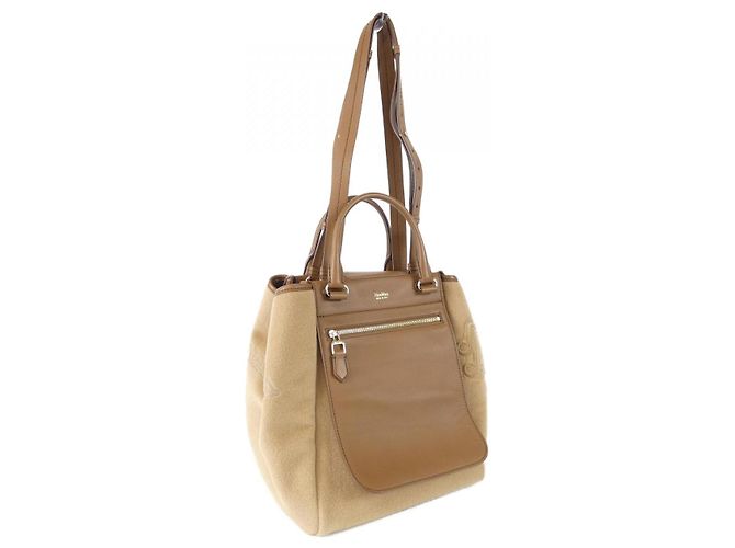 Borsa Max Mara Anita Marrone Beige - vista 2