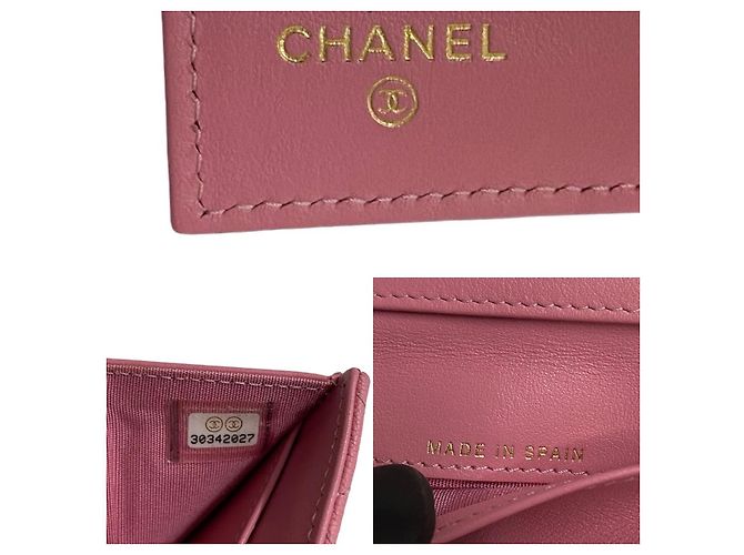 Chanel Boy Ledergeldbörse Pink - Ansicht 3