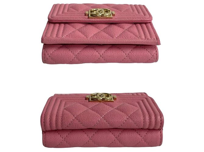 Chanel Boy Ledergeldbörse Pink - Ansicht 6