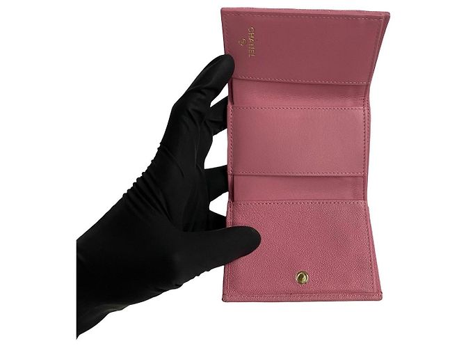 Chanel Boy Ledergeldbörse Pink - Ansicht 7
