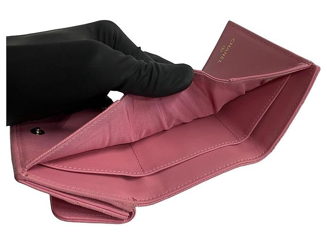 Chanel Boy Ledergeldbörse Pink - Ansicht 9