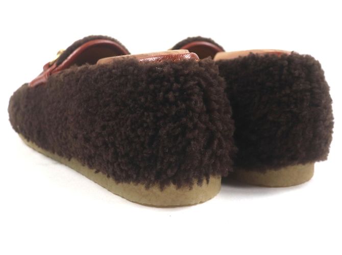 Mocassini in pelle Gucci Horsebit Marrone - vista 4