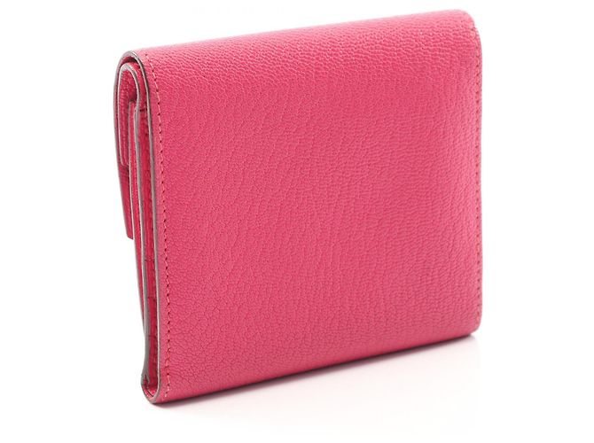 Hermès Hermes Tille Rose Shocking Chevre Trifold Wallet Pink - Ansicht 2