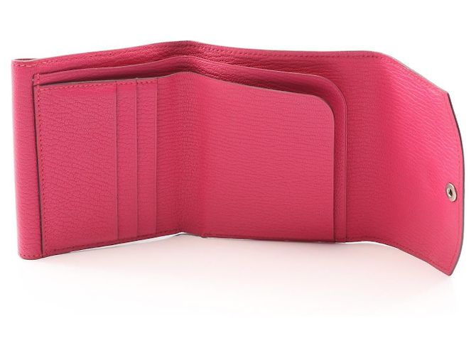 Hermès Hermes Tille Rose Shocking Chevre Trifold Wallet Pink - Ansicht 3