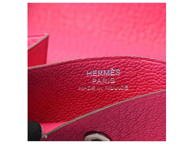 Hermès Hermes Tille Rose Shocking Chevre Trifold Wallet Pink - Ansicht 5