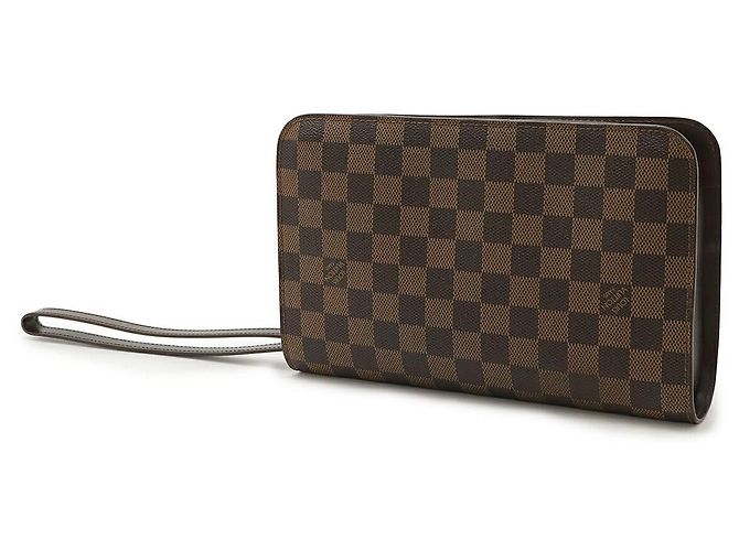 Clutch Louis Vuitton Saint Louis Damier Marrone - vista 2